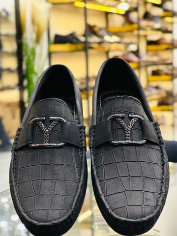 BLACK V LOAFERS 7036