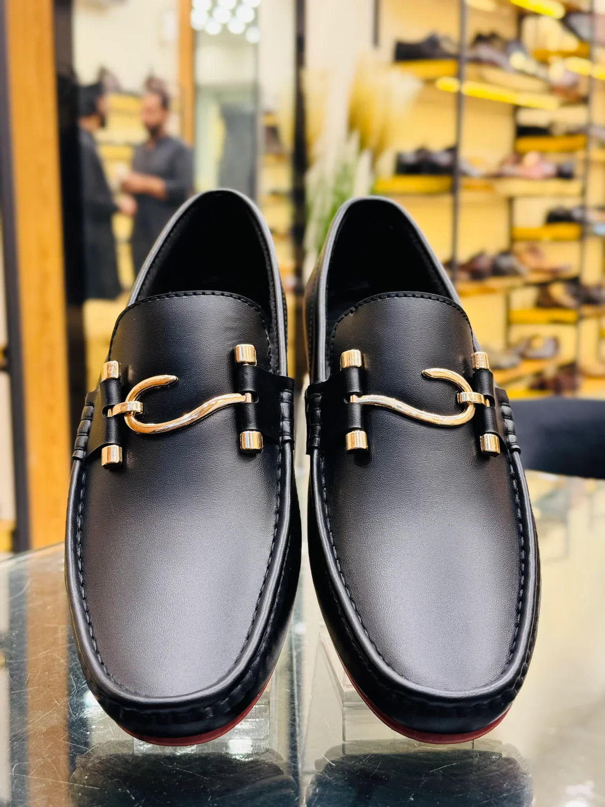 S BLACK LOAFERS 8071