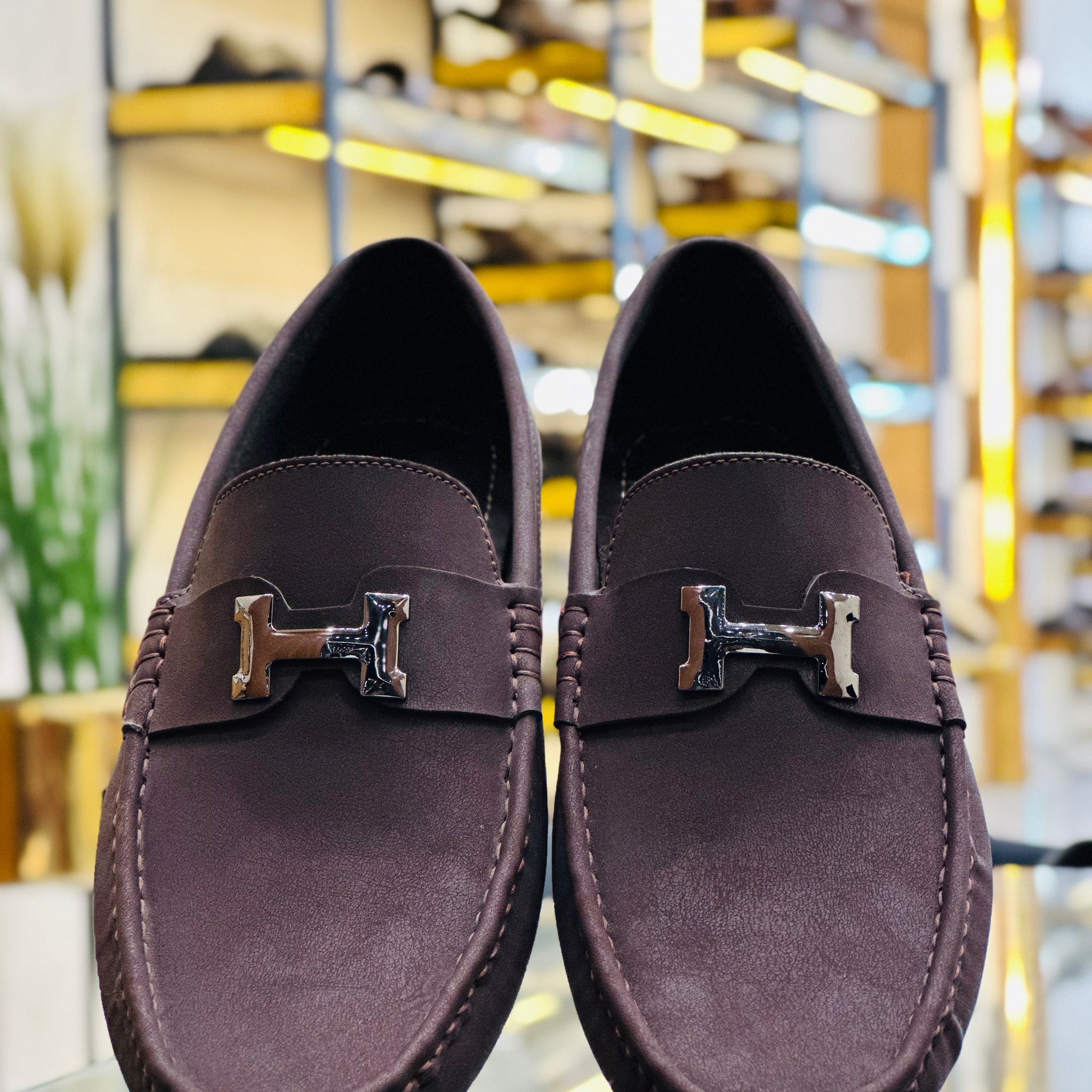 BROWN H LOAFERS